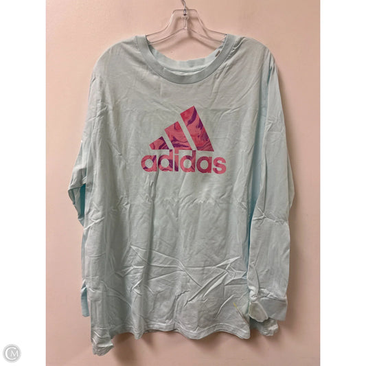 Athletic Top Long Sleeve Crewneck By Adidas In Blue, Size: 3x