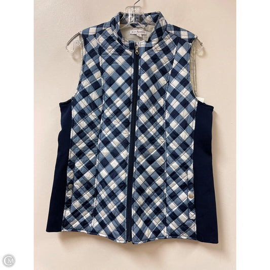 Vest Puffer & Quilted By Kim Rogers In Blue, Size: M