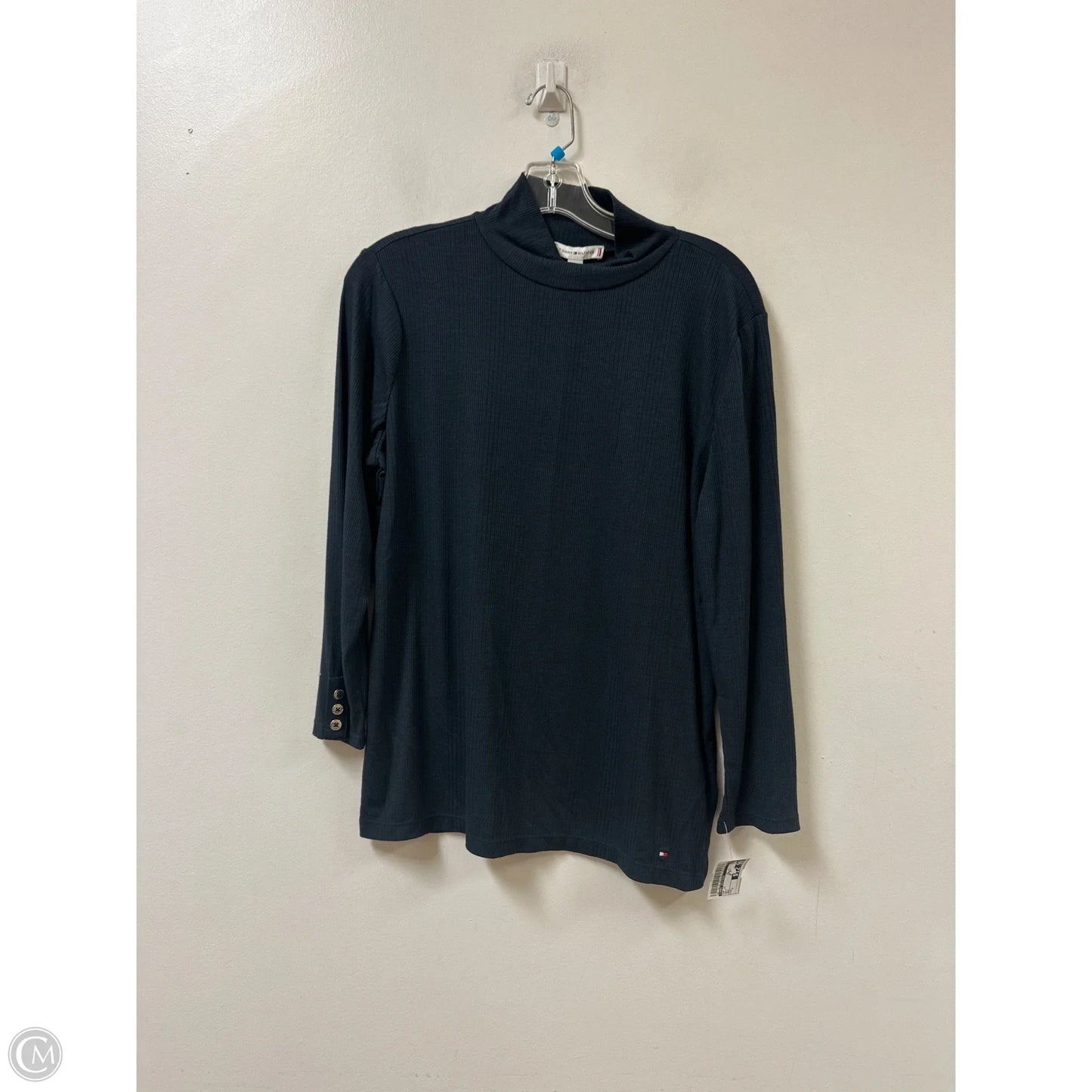 Top Long Sleeve By Tommy Hilfiger In Navy, Size: L