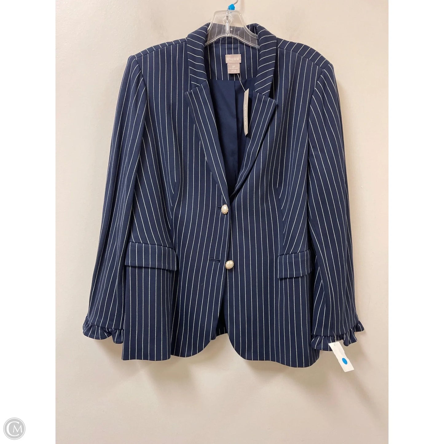 Blazer By Chicos In Navy, Size: Xlp