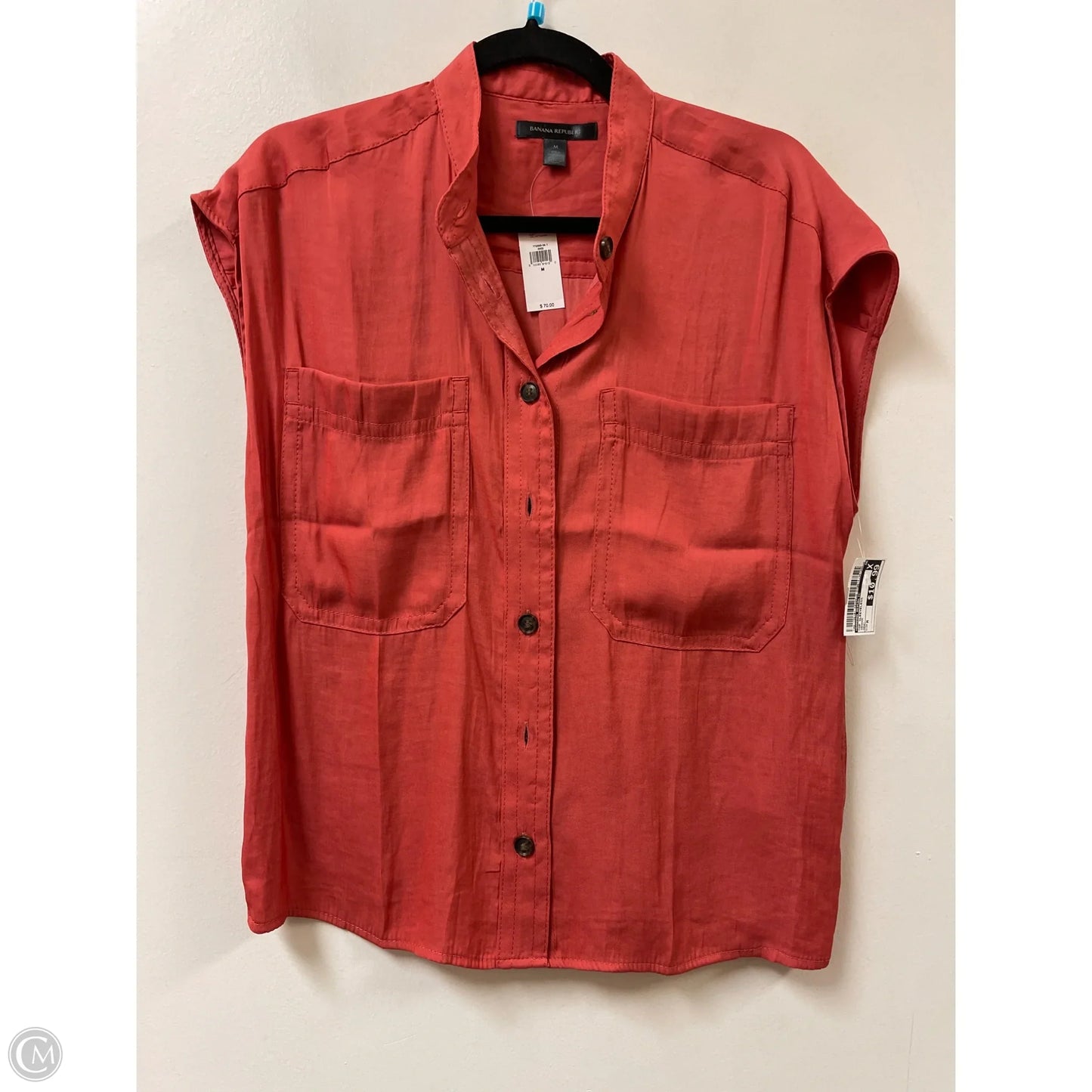 Top Sleeveless By Banana Republic In Orange, Size: M