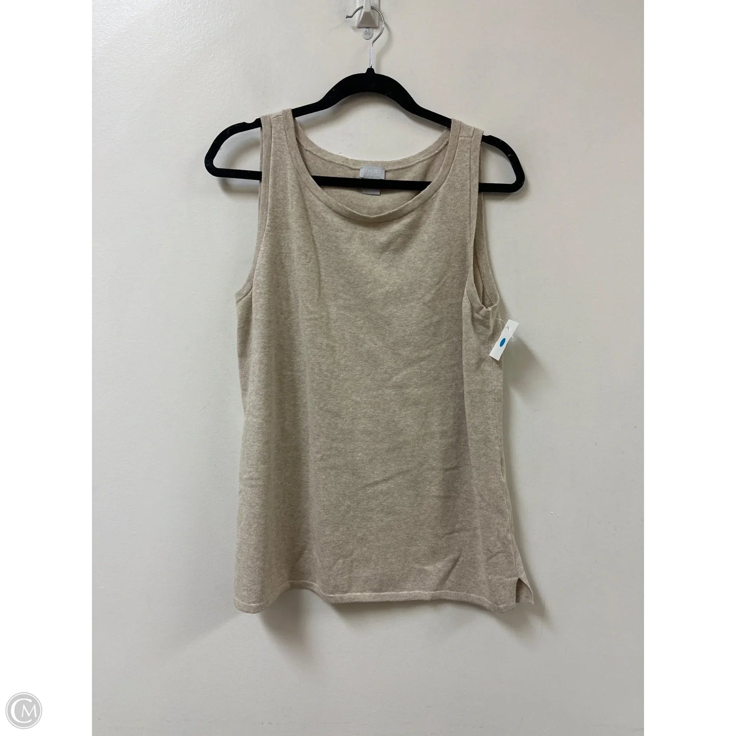 Top Sleeveless By Chicos In Cream, Size: M