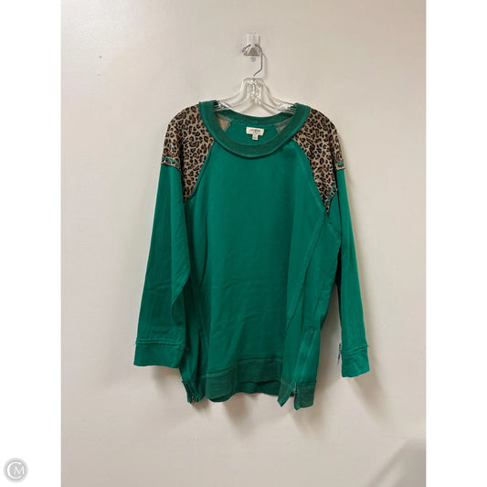 Top Long Sleeve By Umgee In Green, Size: L