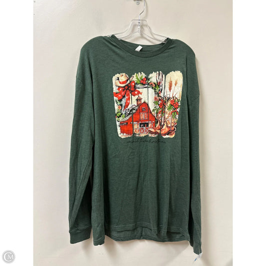 Top Long Sleeve By Clothes Mentor In Green, Size: Xl