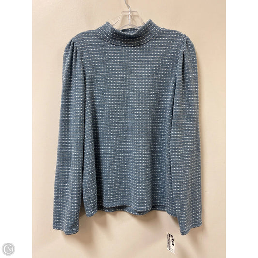 Top Long Sleeve By Madewell In Blue, Size: L