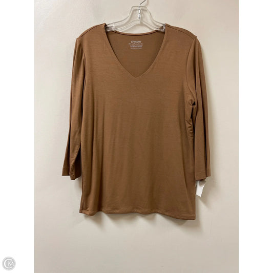 Top Long Sleeve By Chicos In Brown, Size: L