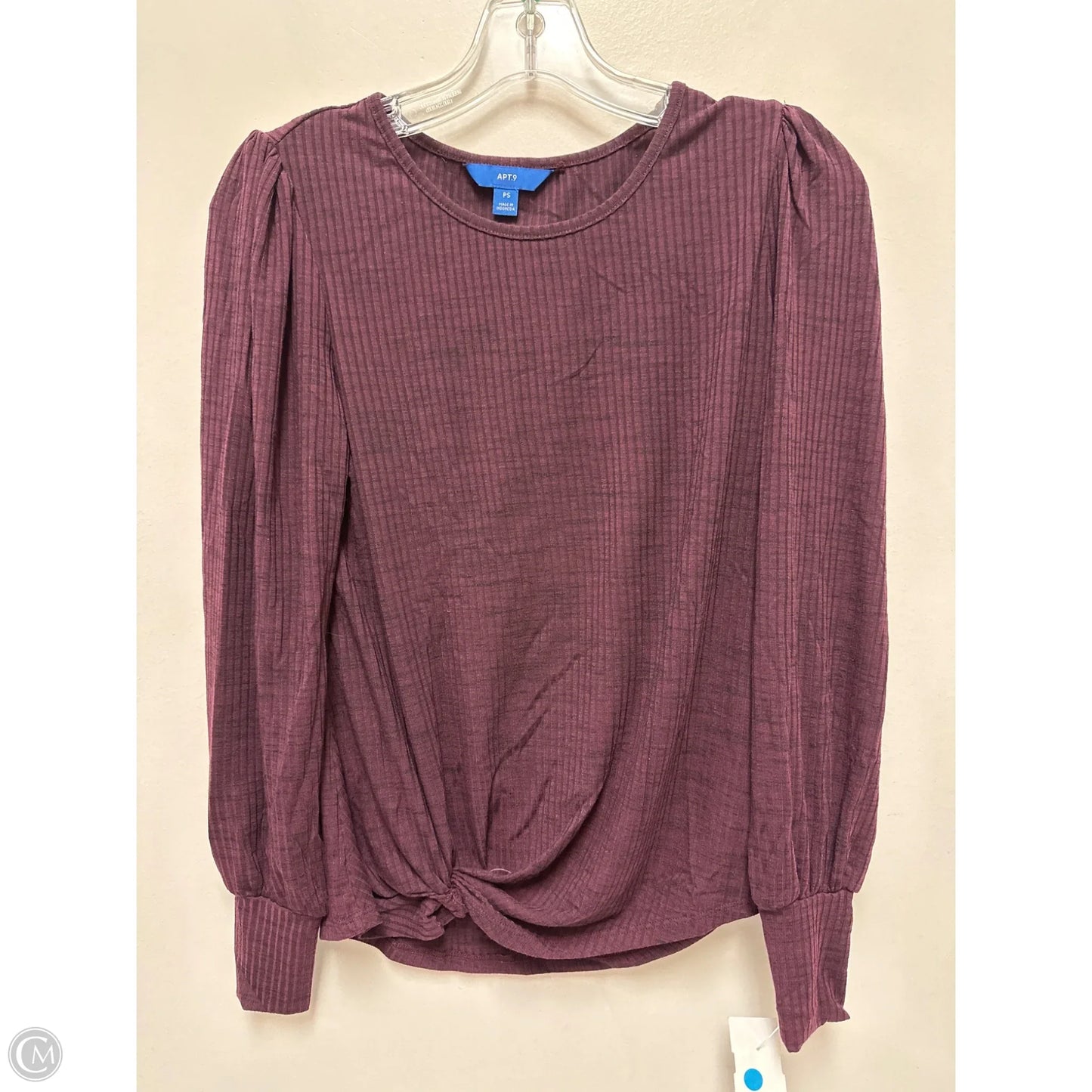 Top Long Sleeve By Apt 9 In Purple, Size: Sp
