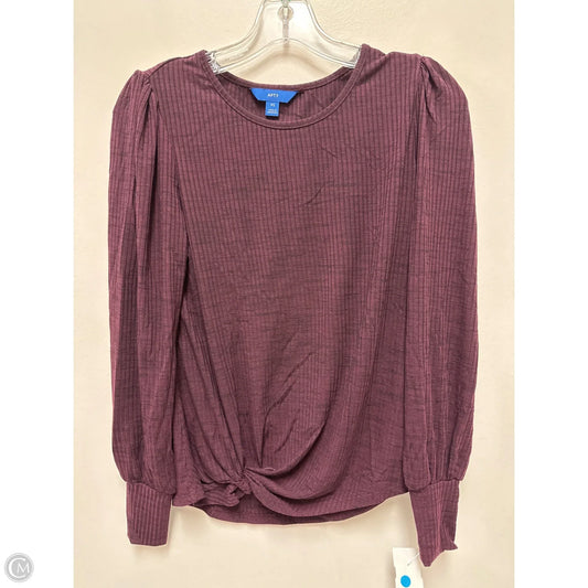 Top Long Sleeve By Apt 9 In Purple, Size: Sp