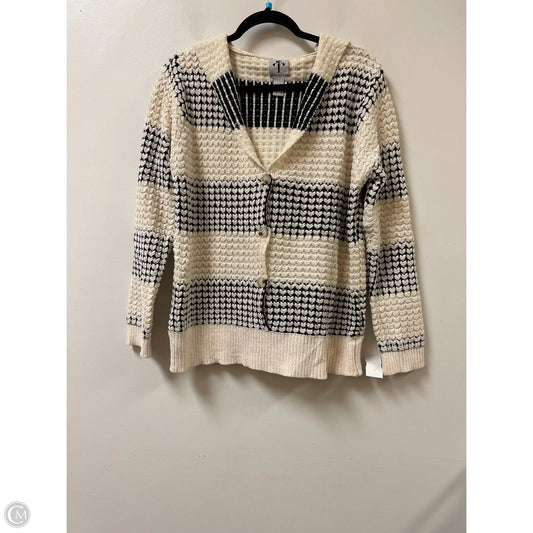 Sweater Cardigan By Clothes Mentor In Floral Print, Size: L