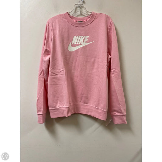 Sweatshirt Crewneck By Nike In Pink, Size: L