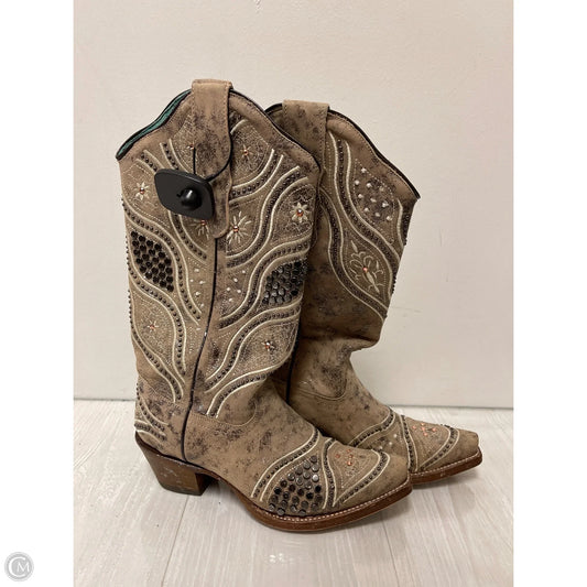 Boots Western By Corral In Cream, Size: 6