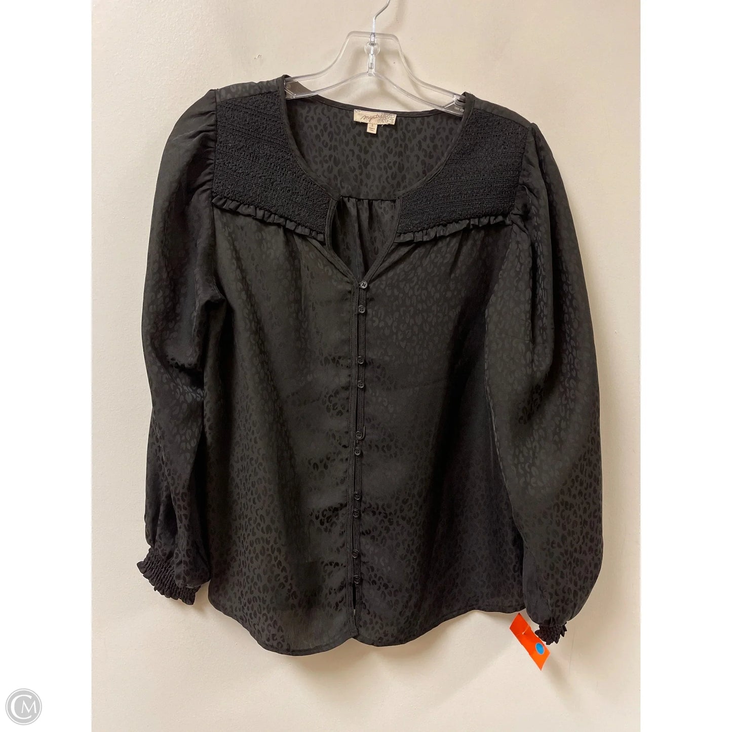 Top Long Sleeve By Mystree In Black, Size: S