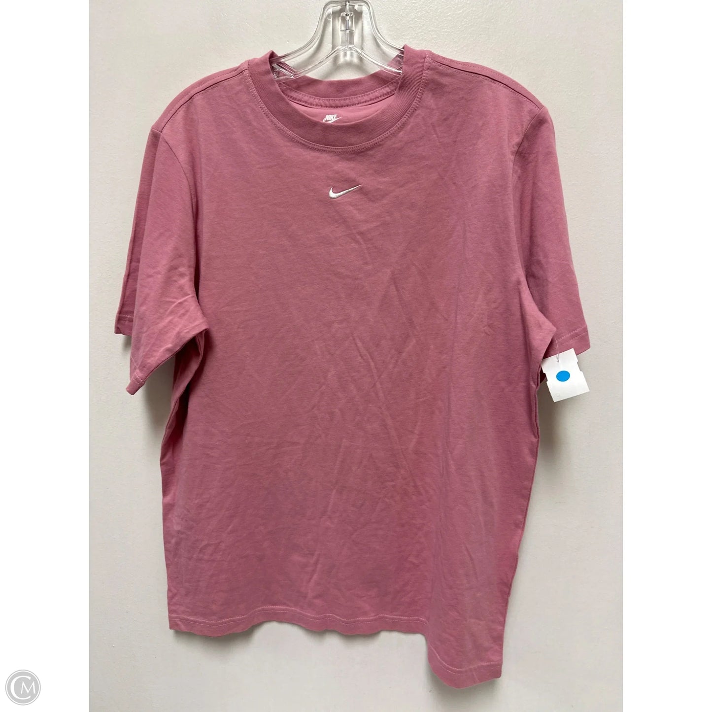 Athletic Top Short Sleeve By Nike In Pink, Size: S