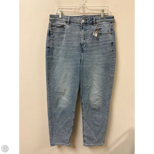 Jeans Straight By American Eagle In Blue Denim, Size: 14