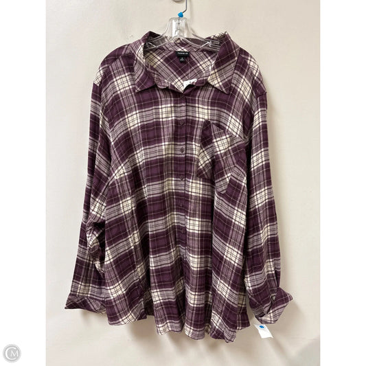 Blouse Long Sleeve By Torrid In Purple, Size: 4x