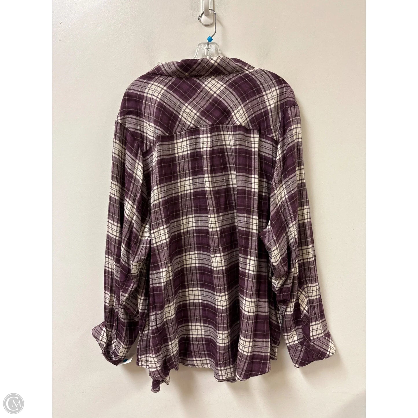 Blouse Long Sleeve By Torrid In Purple, Size: 4x