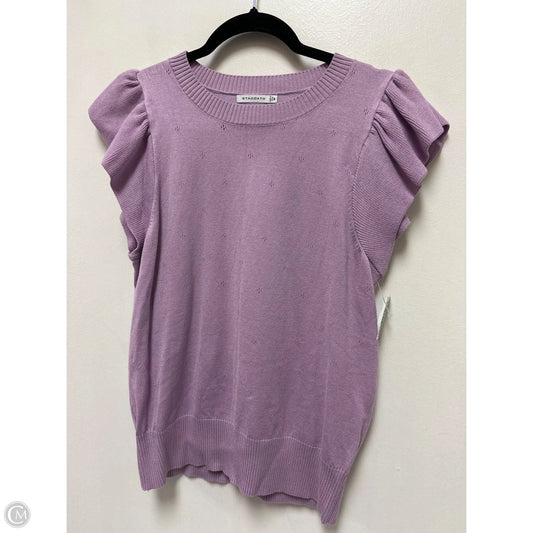 Top Short Sleeve By Staccato In Purple, Size: M