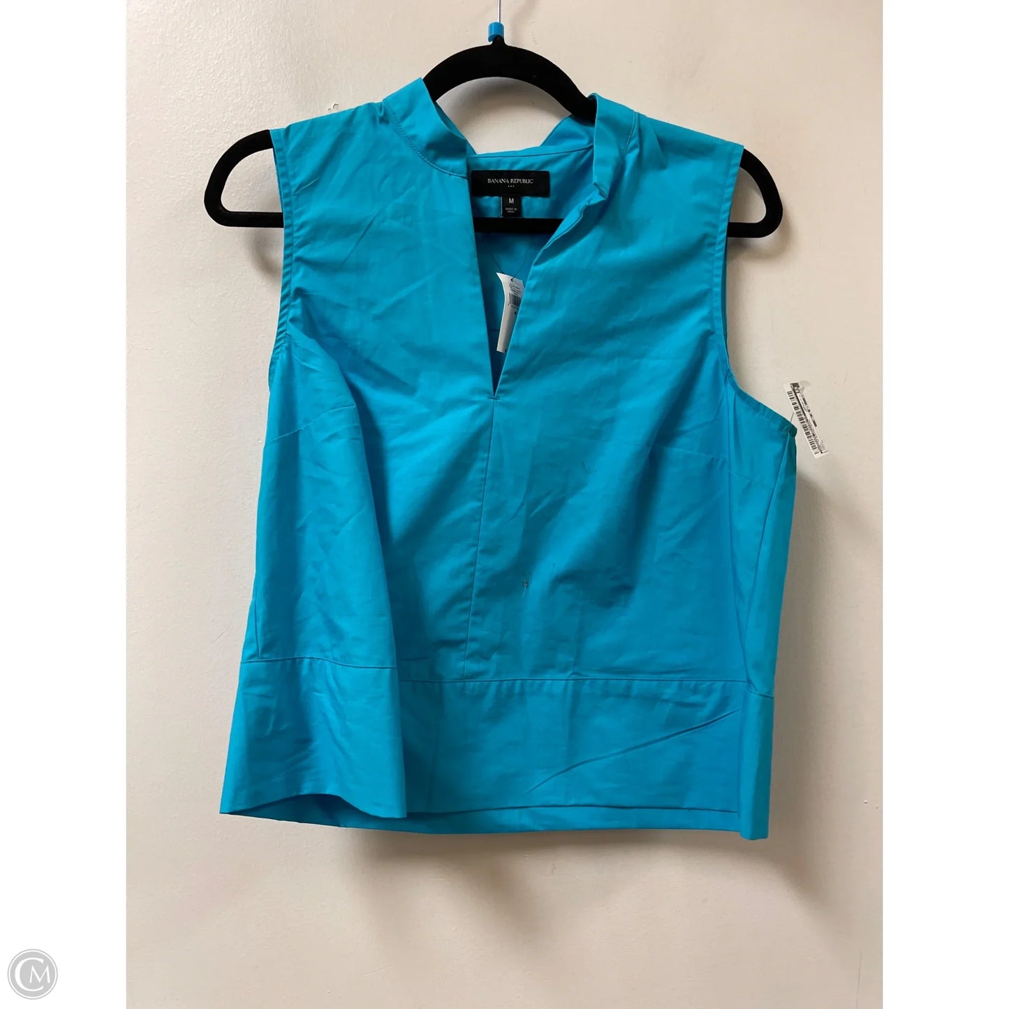 Top Sleeveless By Banana Republic In Aqua, Size: M