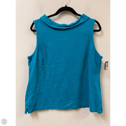 Top Sleeveless By Talbots In Aqua, Size: Xl