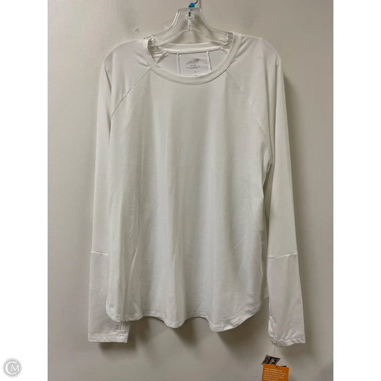 Athletic Top Long Sleeve Crewneck By Avia In White, Size: 2x