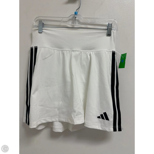 Athletic Skort By Adidas In White, Size: M