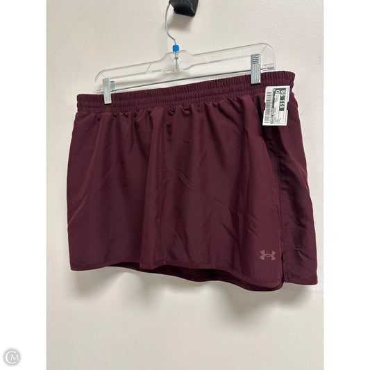 Athletic Skort By Under Armour In Maroon, Size: L