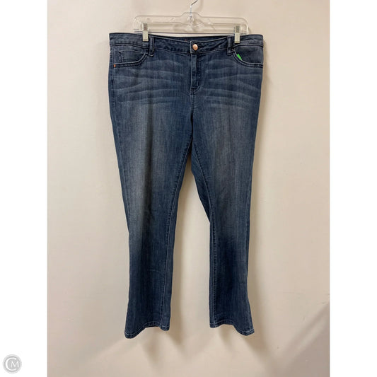 Jeans Cropped By Simply Vera In Blue Denim, Size: 12