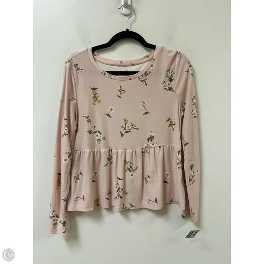 Top Long Sleeve By Pink Rose In Pink, Size: S