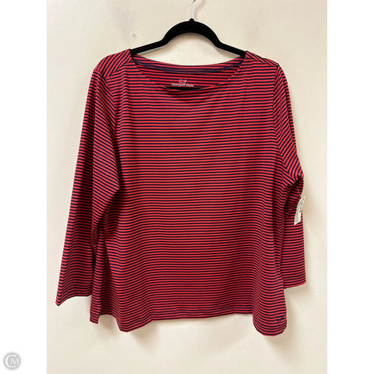Top Long Sleeve By Vineyard Vines In Striped Pattern, Size: 2x