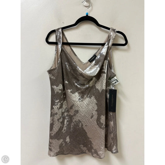 Top Sleeveless By Donna Karan In Gold, Size: Xl