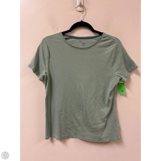 Top Short Sleeve Basic By Croft And Barrow In Green, Size: Mp