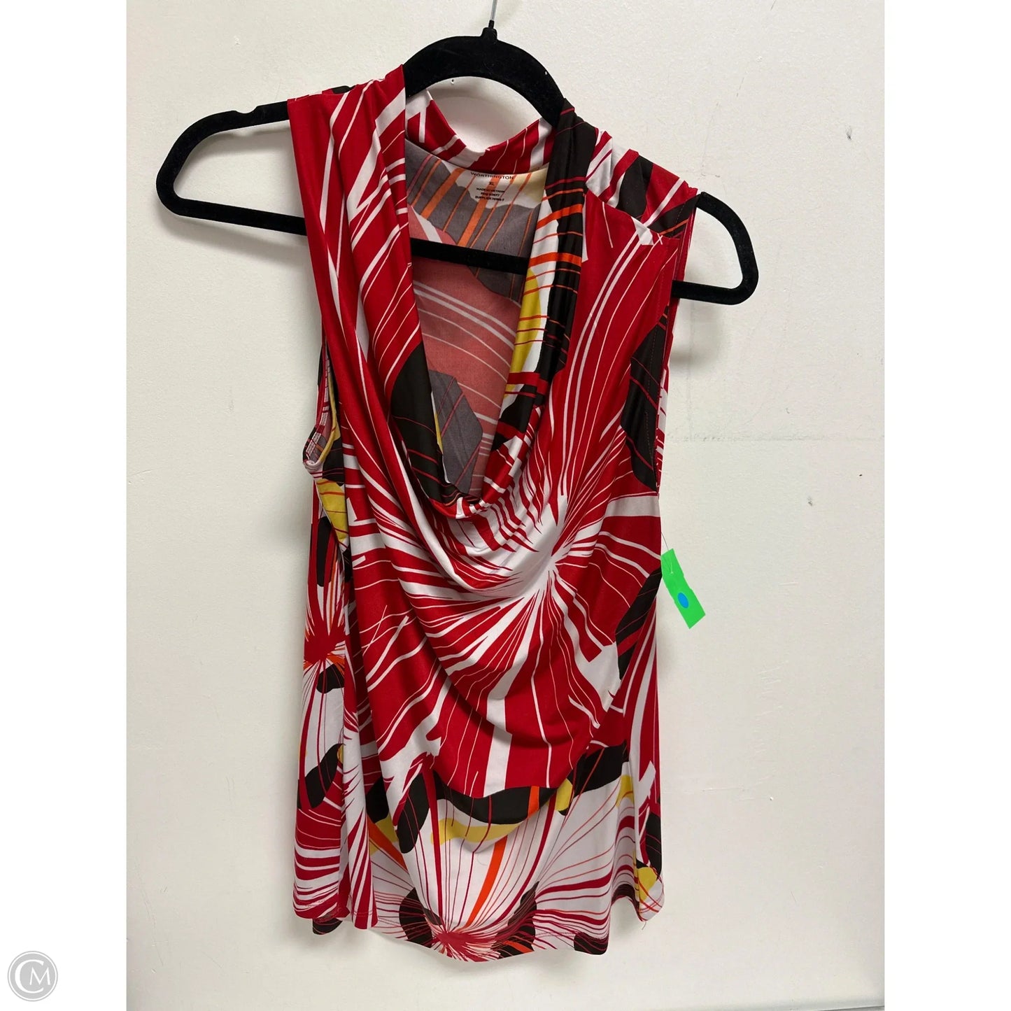 Top Sleeveless By Worthington In Red, Size: Xl