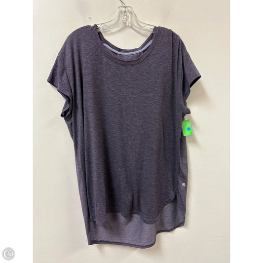 Athletic Top Short Sleeve By Champion In Purple, Size: 2x