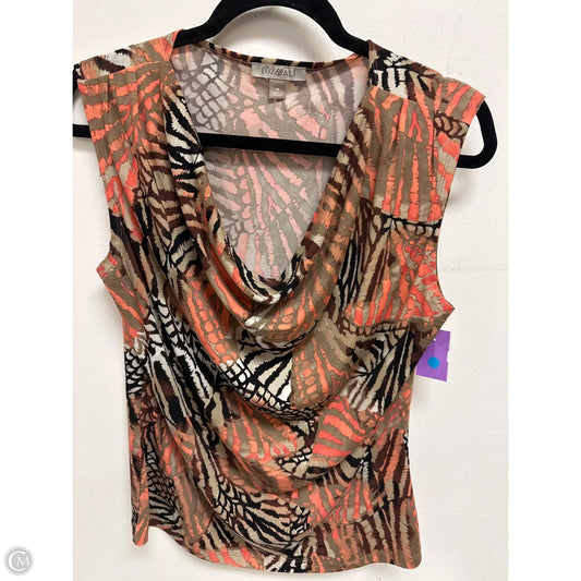 Top Sleeveless By Roz And Ali In Brown, Size: M