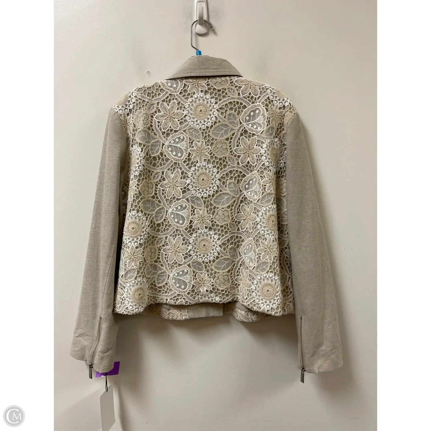 Jacket Moto By Bagatelle In Cream, Size: Xl