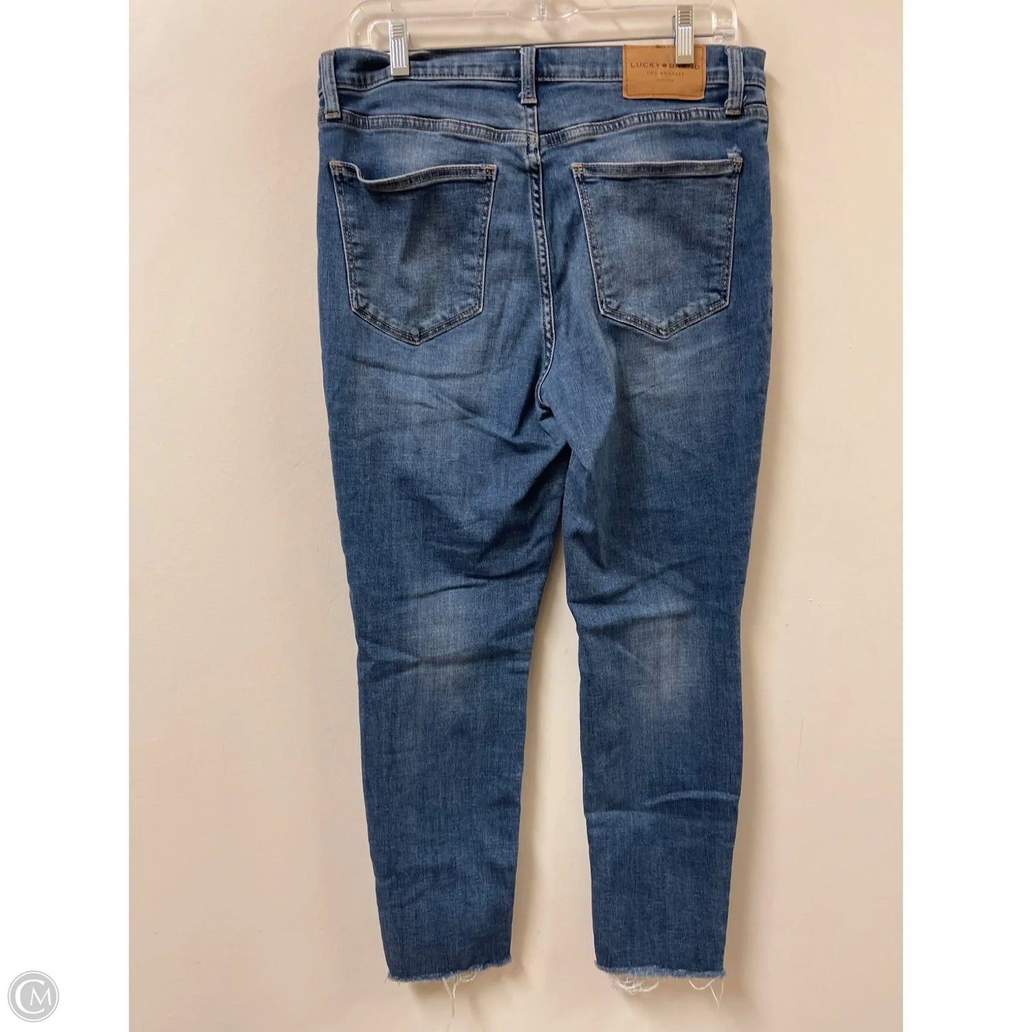 Jeans Skinny By Lucky Brand In Blue Denim, Size: 12