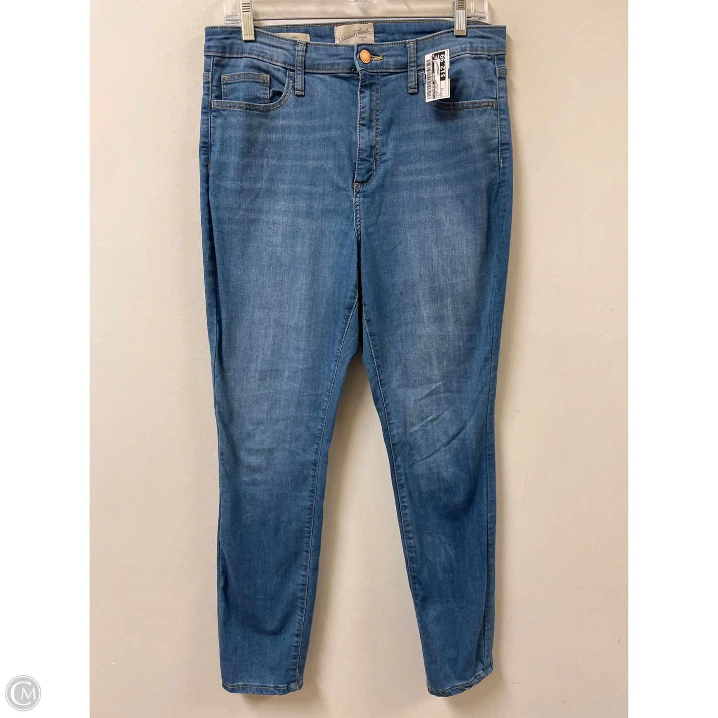 Jeans Skinny By Universal Thread In Blue Denim, Size: 12