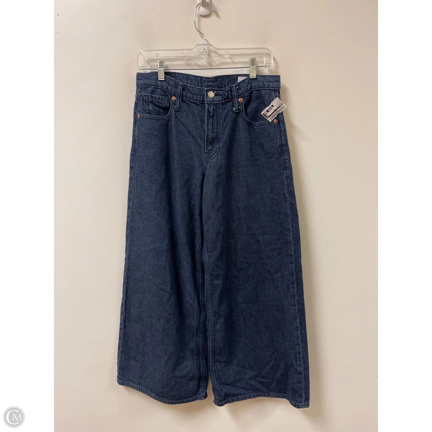 Jeans Wide Leg By Gap In Blue Denim, Size: 4