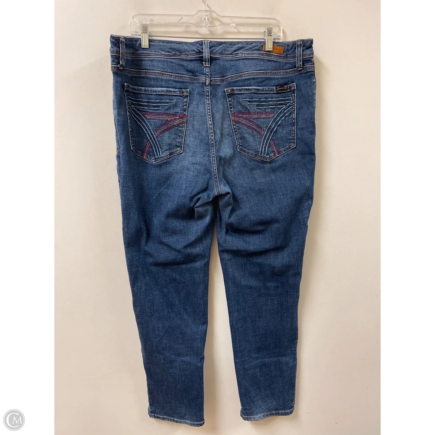 Jeans Skinny By Seven 7 In Blue Denim, Size: 18