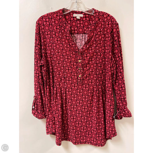 Top Long Sleeve By Dressbarn In Red, Size: Xl
