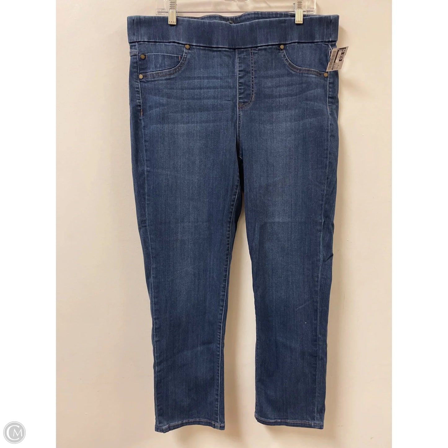 Jeans Skinny By Liverpool In Blue Denim, Size: 16