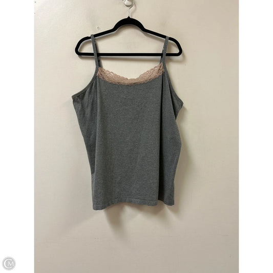 Top Cami By Catherines In Grey, Size: 2x