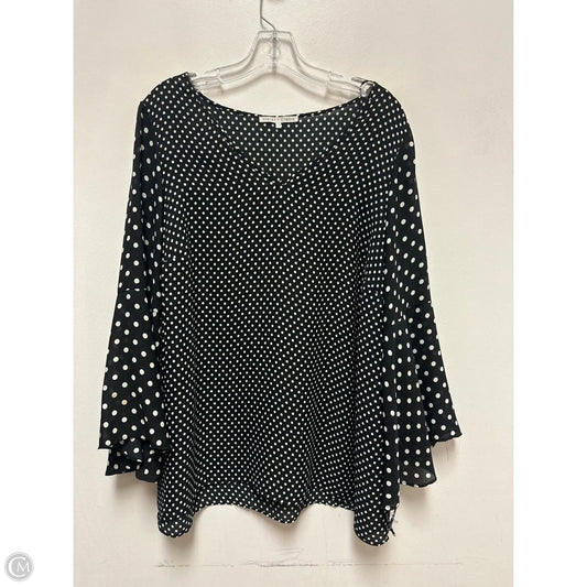 Top Long Sleeve By Violet And Claire In Black, Size: 1x