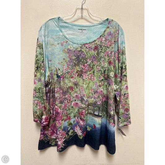 Top Long Sleeve By Allison Daley In Multi-colored, Size: 2x