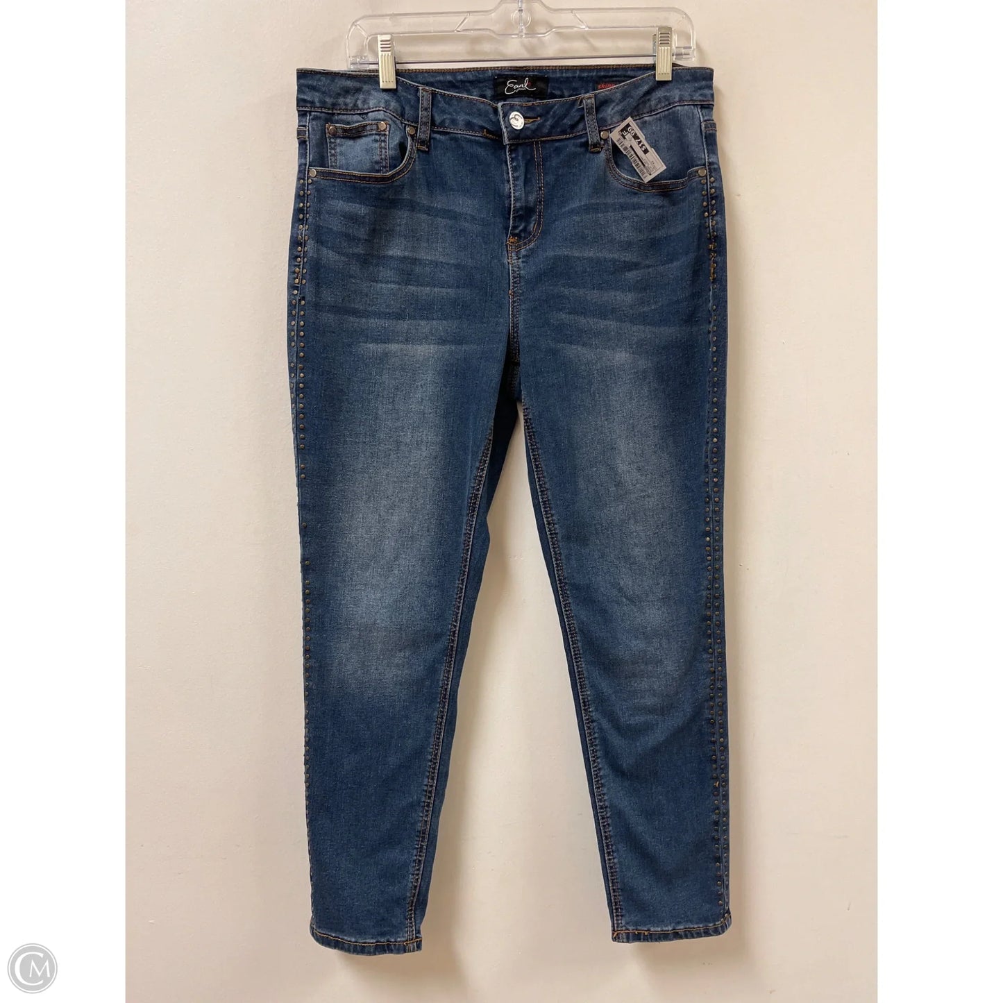 Jeans Skinny By Easel In Blue Denim, Size: 12