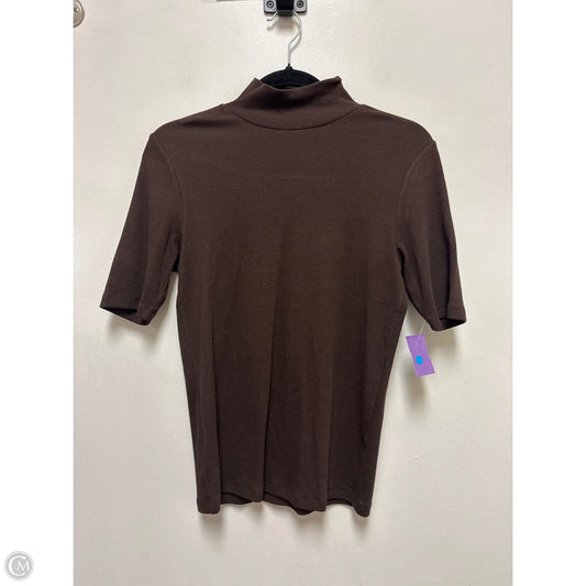 Top Short Sleeve By Loft In Brown, Size: M