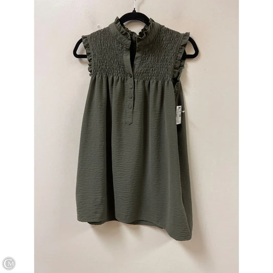 Top Sleeveless By Clothes Mentor In Green, Size: M