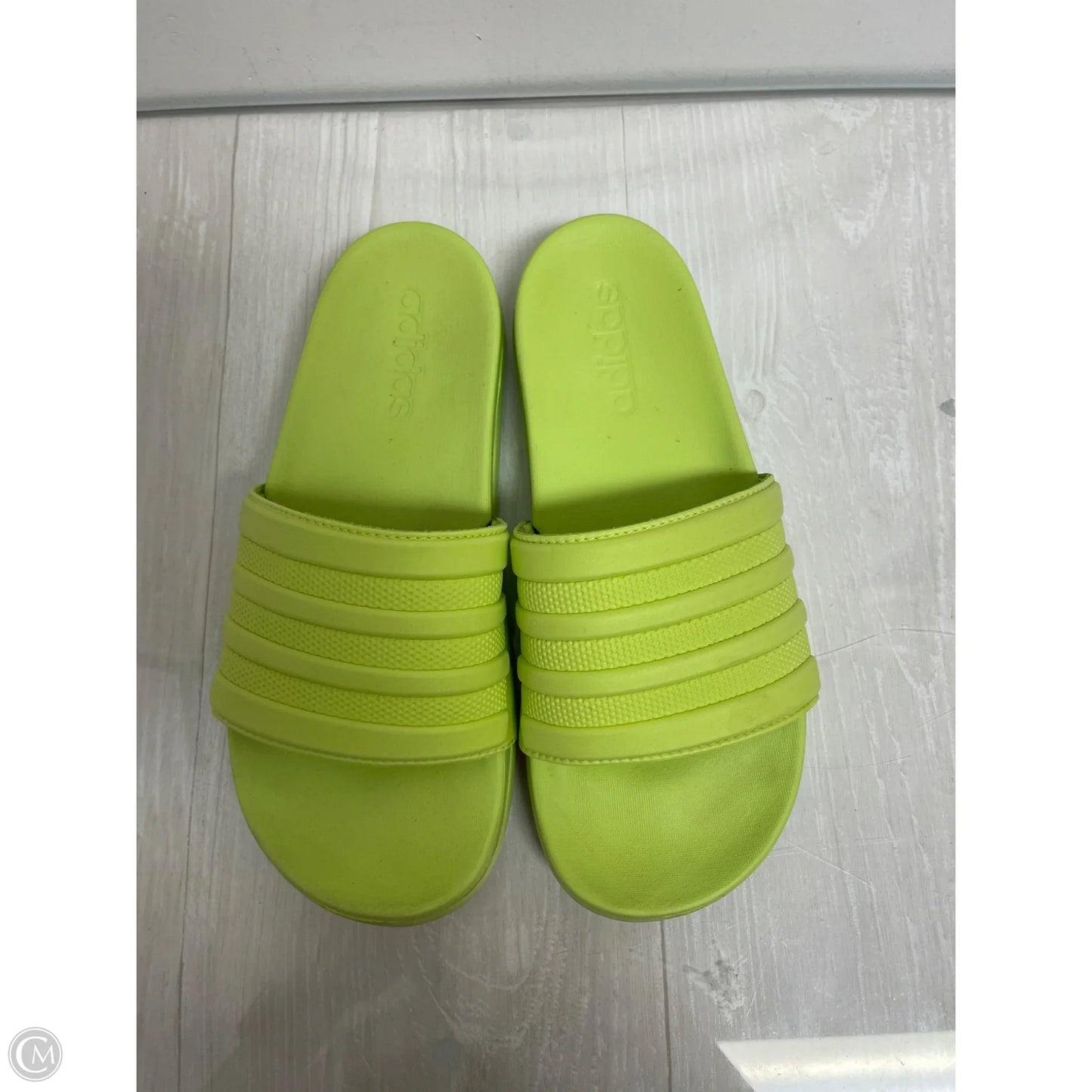 Sandals Flats By Adidas In Green, Size: 6