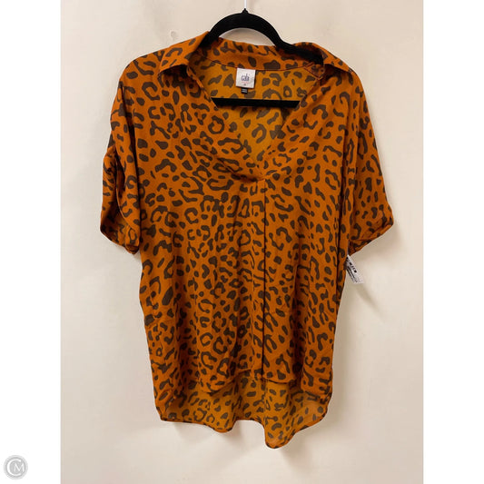 Blouse Short Sleeve By Cabi In Animal Print, Size: M