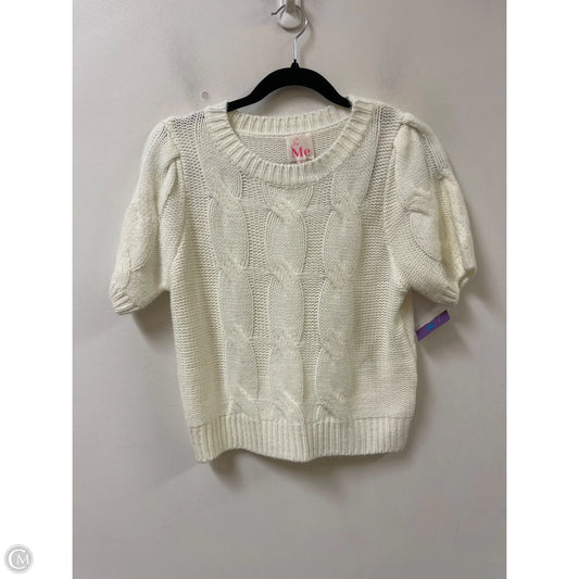 Sweater Short Sleeve By Clothes Mentor In Cream, Size: S